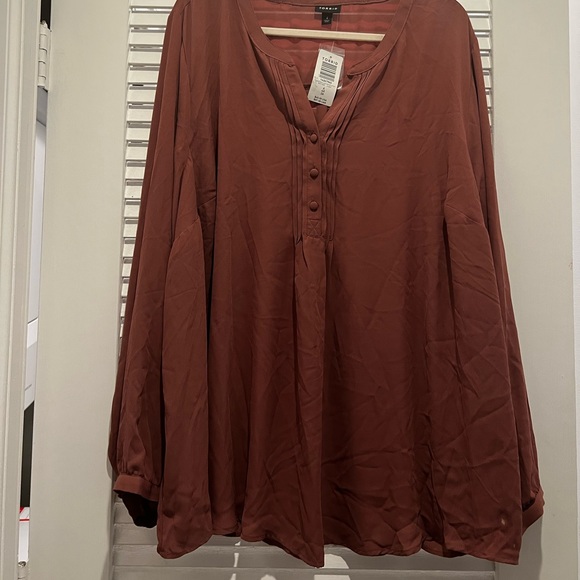 NWT Torrid Long Sleeve Pink Blouse 4X - Picture 2 of 6